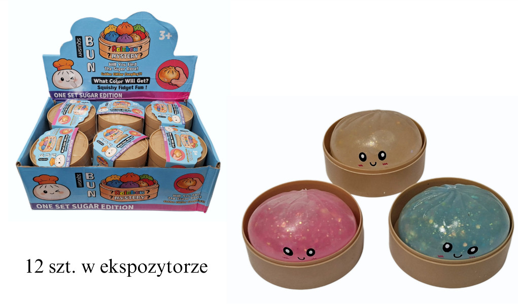 Gniotek pierożek dumpling świecący w ciemności