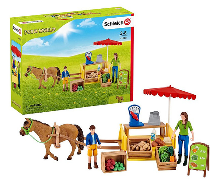 Schleich Rynek stragan bazar koń