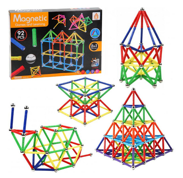 Klocki magnetyczne 92 el.