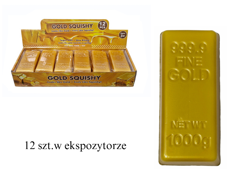 Gniotek sztabka złota