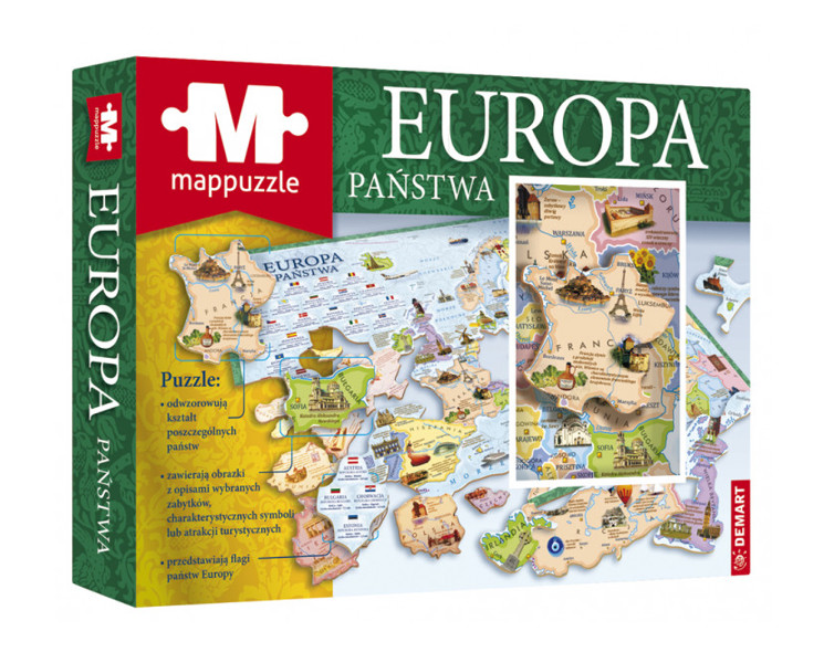 Mappuzzle Europa państwa