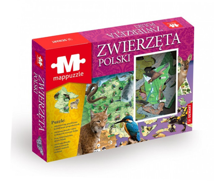 Mappuzzle Zwierzęta Polski