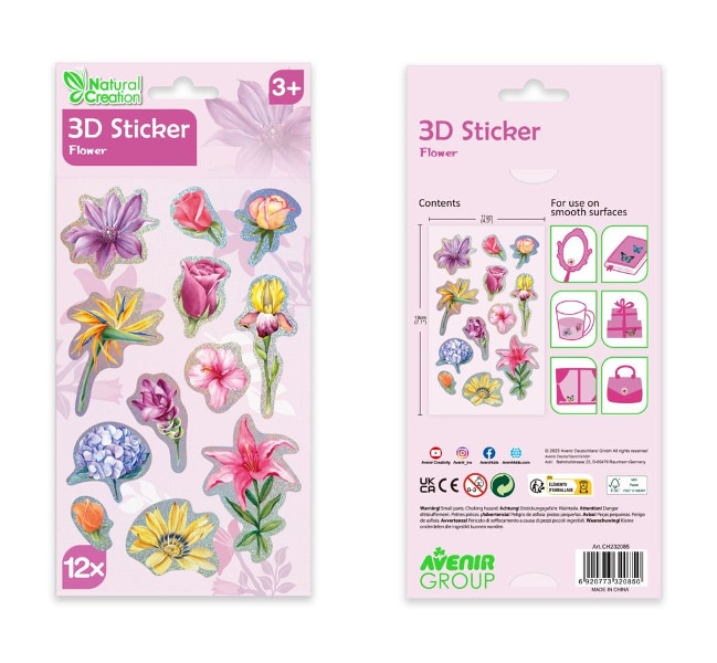 Naklejki 3D Kwiaty