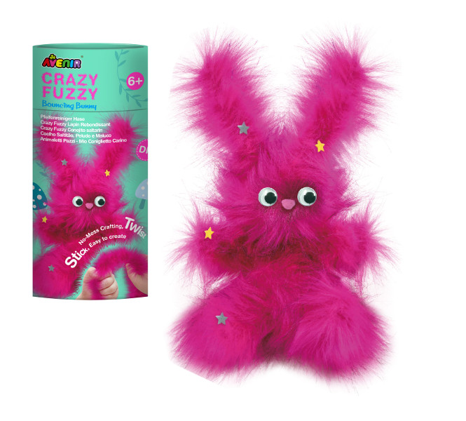 Szalony Fuzzy Puszysty skaczący króliczek