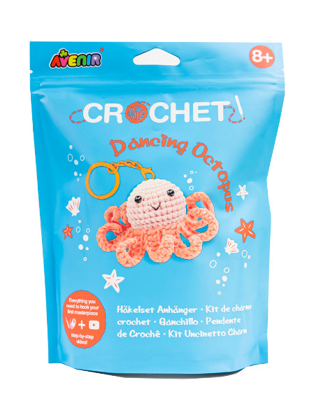 Stworz własny breloczek szydełkowy Tańcząca ośmiornica