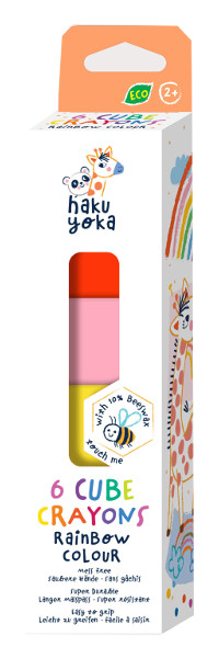 Kredki kostki Tęcza 6szt