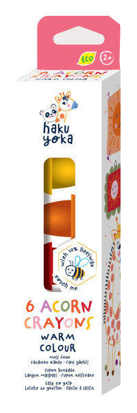 Kredki żołędzie Ciepłe kolory 6szt