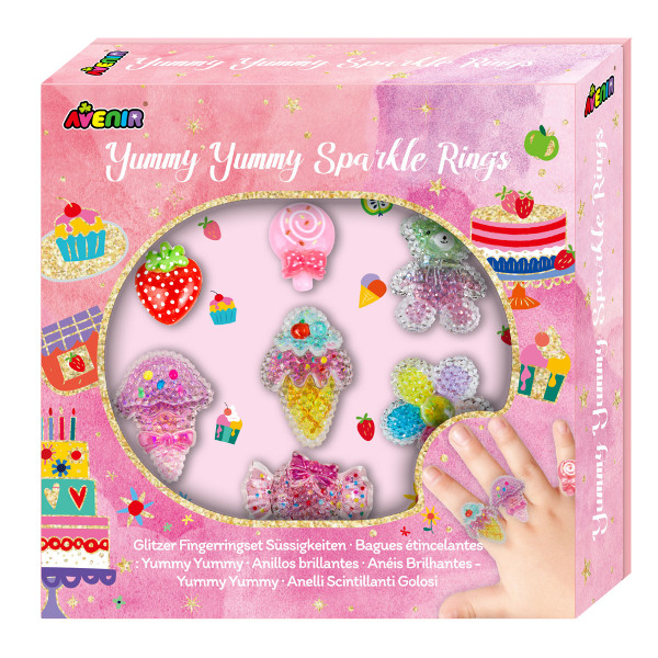 Błyszczące pierścionki Smakołyki 7szt