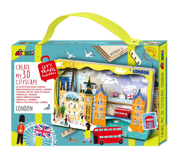 Stwórz pejzaż miejski Londyn puzzle drewniane 3D