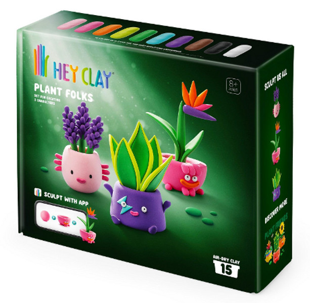 Hey Clay Zestaw zielona ekipa z akcesoriami