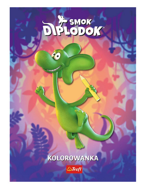 Smok Diplodok. Kolorowanka