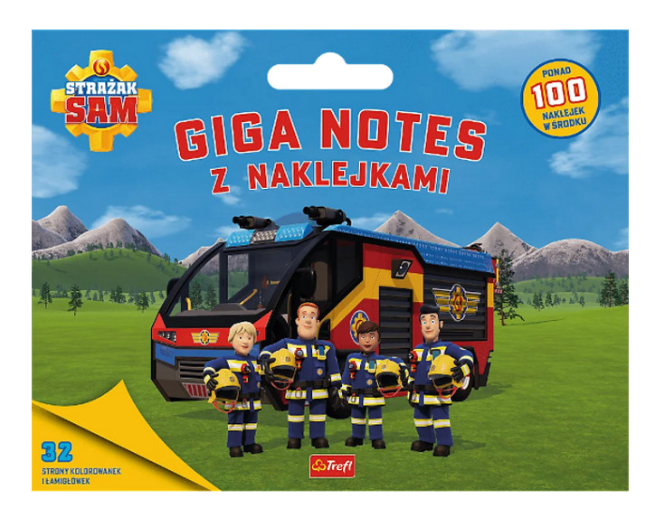 Strażak Sam Giga notes z naklejkami
