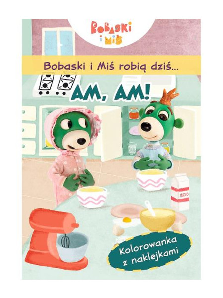 Bobaski i Miś robią dziś.Kolorowanka