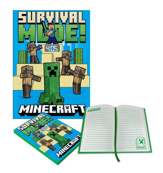 Notatnik z zegarkiem LCD MINECRAFT