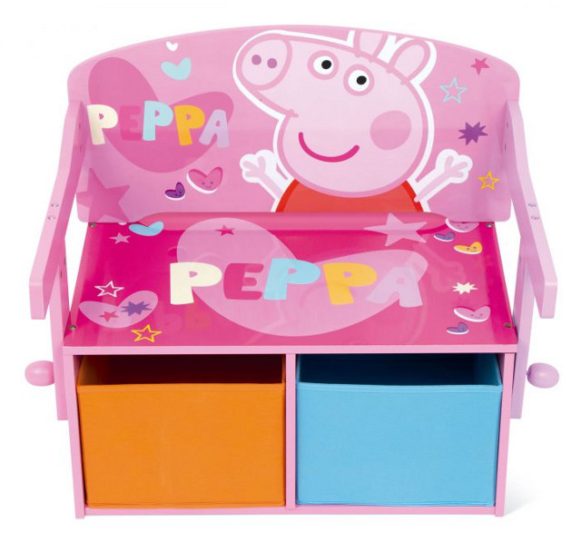 Peppa 3w1 ławka,biurko,skrzynia na zabawki