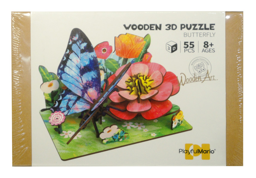 Puzzle drewniane DIY scena łąka 3D