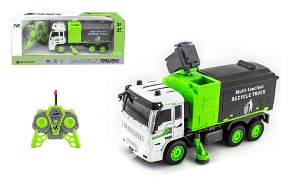 Pojazd sterowany radiowo pilotem śmieciarka 2w1
