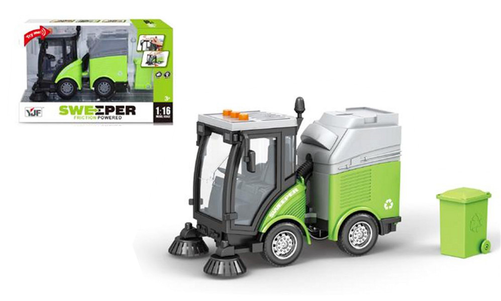 Pojazd zamiatarka uliczna ze światłem i dźwiękiem