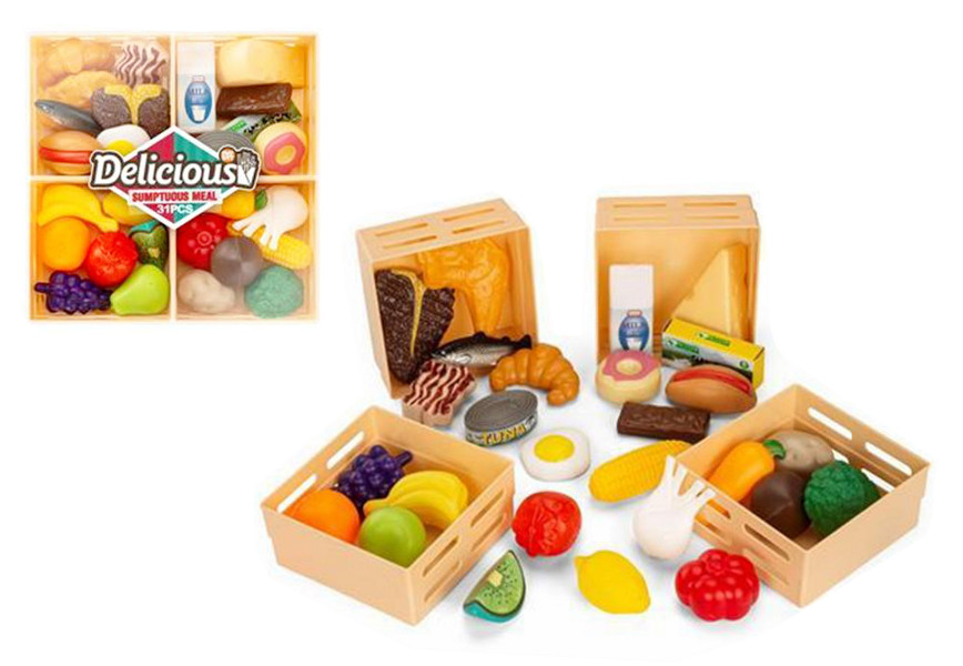 Zestaw kuchenny warzywa w skrzynce