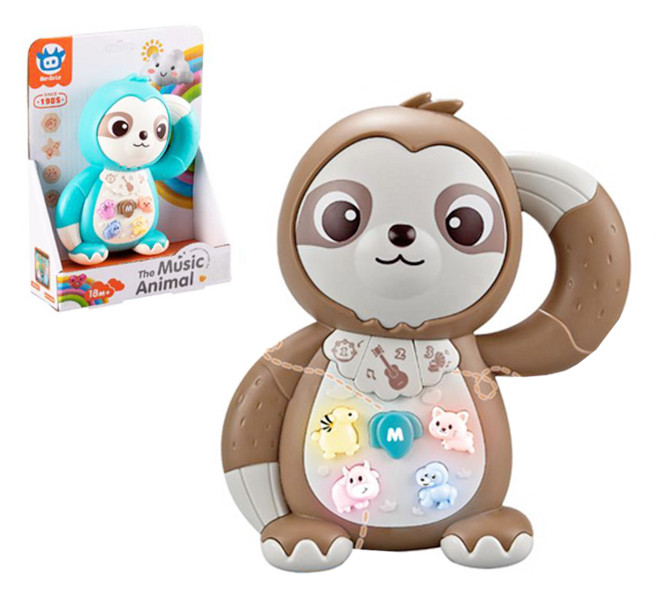 Zabawka dla malucha leniwiec ze światłem i dźwiękiem