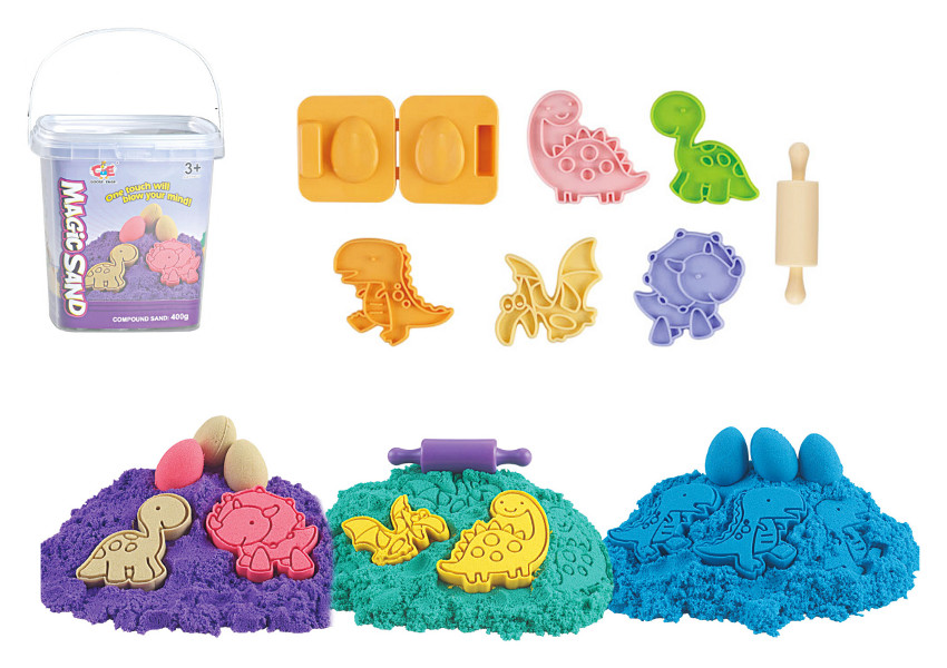 Piasek 3D z akcesoriami w wiaderku