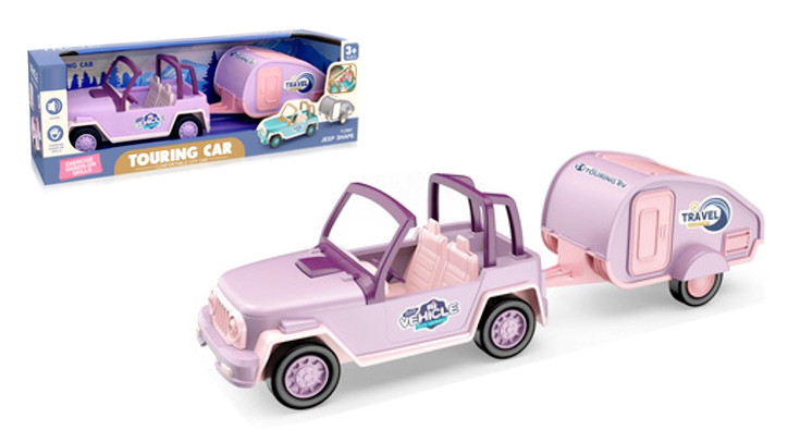 Akcesoria dla lalki auto z przyczepą