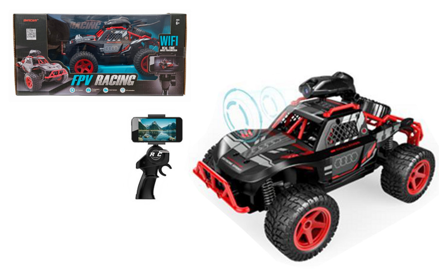 Pojazd auto terenowe z kamerą sterowane radiowo pilotem z ładowarką