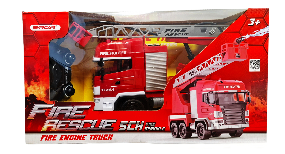 Pojazd straż pożarna ze światłem i dźwiękiem sterowana pilotem z ładowarką