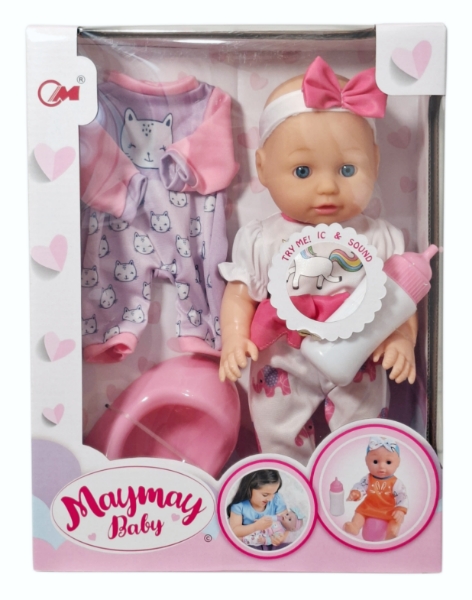 Lalka bobas siusiająca z akcesoriami
