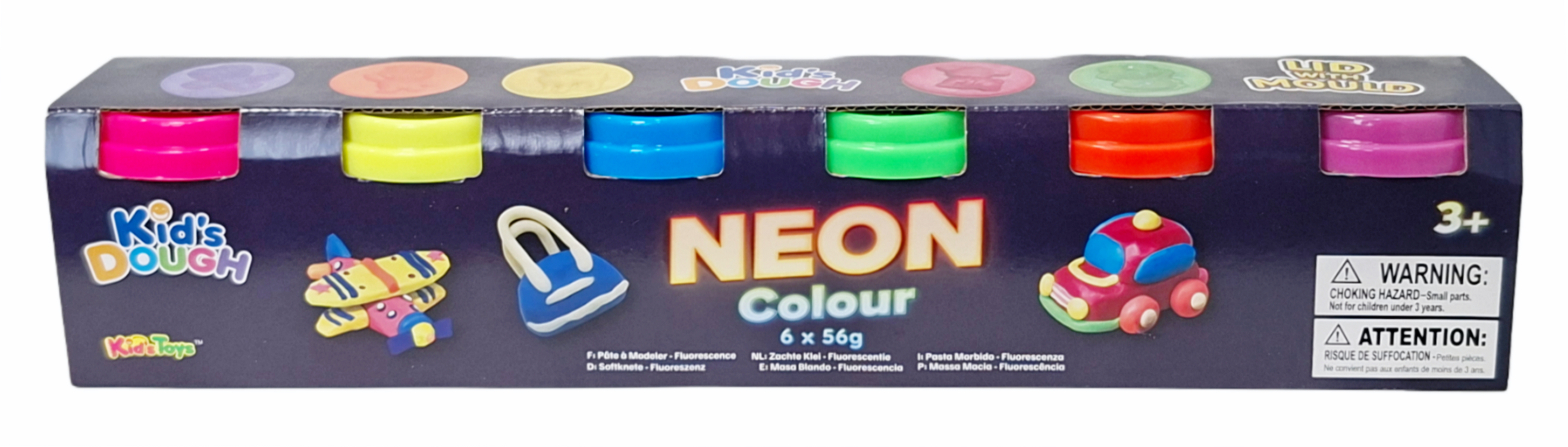 Masa plastyczna 6 kolorów neonowa