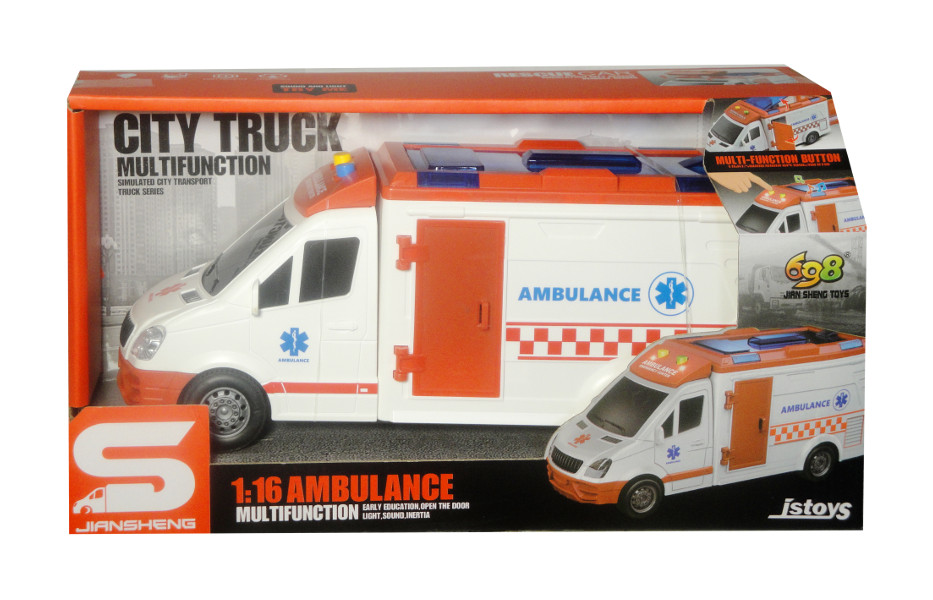 Auto ambulans z dźwiękiem oraz światłem
