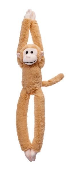Małpka wisząca beżowa 45cm
