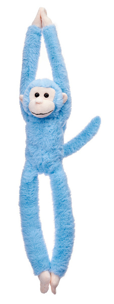 Małpka wisząca niebieska 45cm