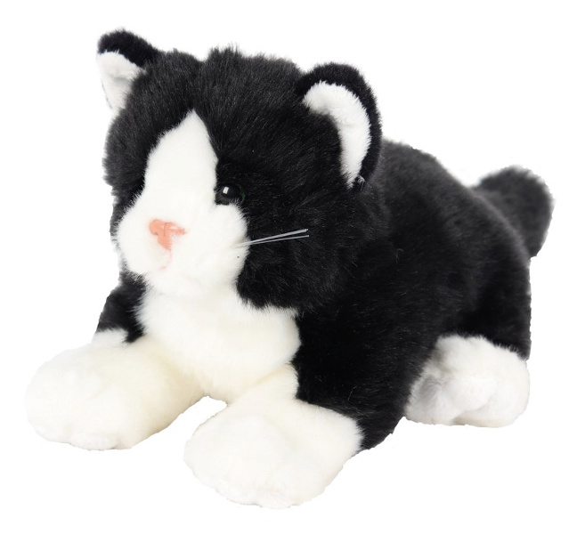 Kot leżący czarny 30cm