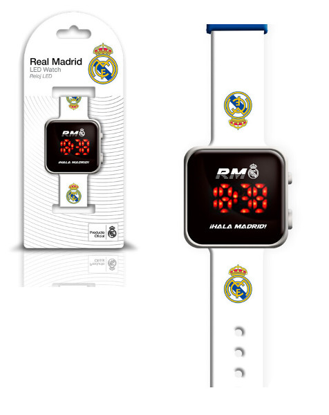 Zegarek LED z kalendarzem Real Madryt