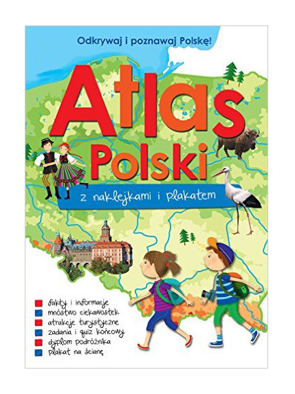Atlas Polski z naklejkami