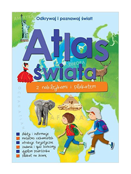 Atlas Świata z naklejkami