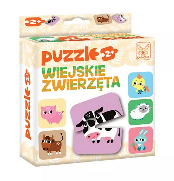 Puzzle Wiejskie Zwierzęta 2+