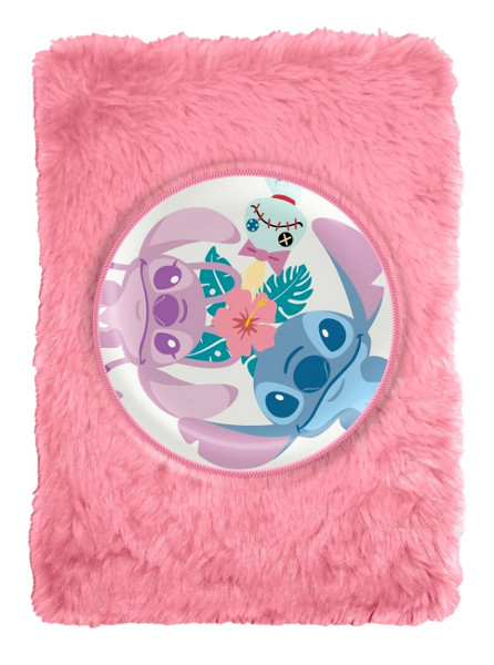 Notatnik w pluszowej okładce Stitch