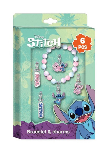 Zestaw bransoletka z zawieszkami Stitch 6 elementów