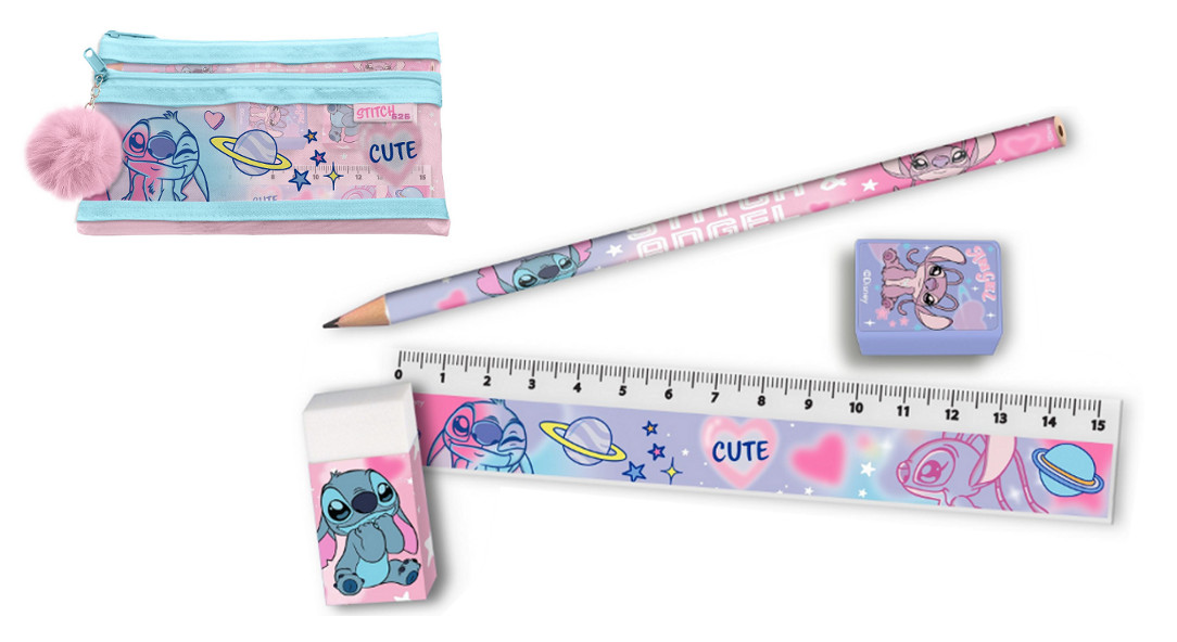 Zestaw piśmienniczy w saszetce Stitch