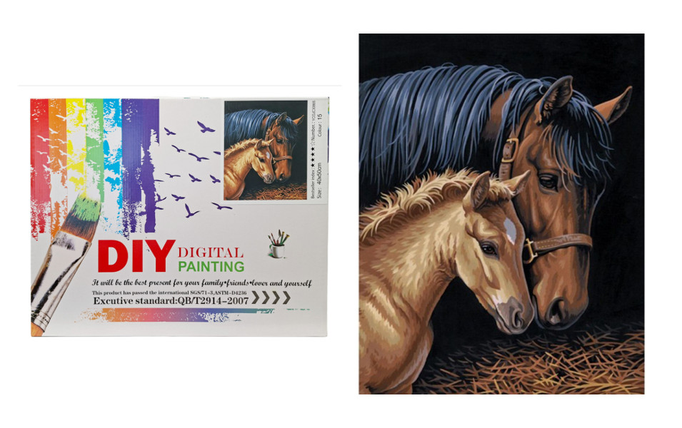 Malowanie po numerach Konie