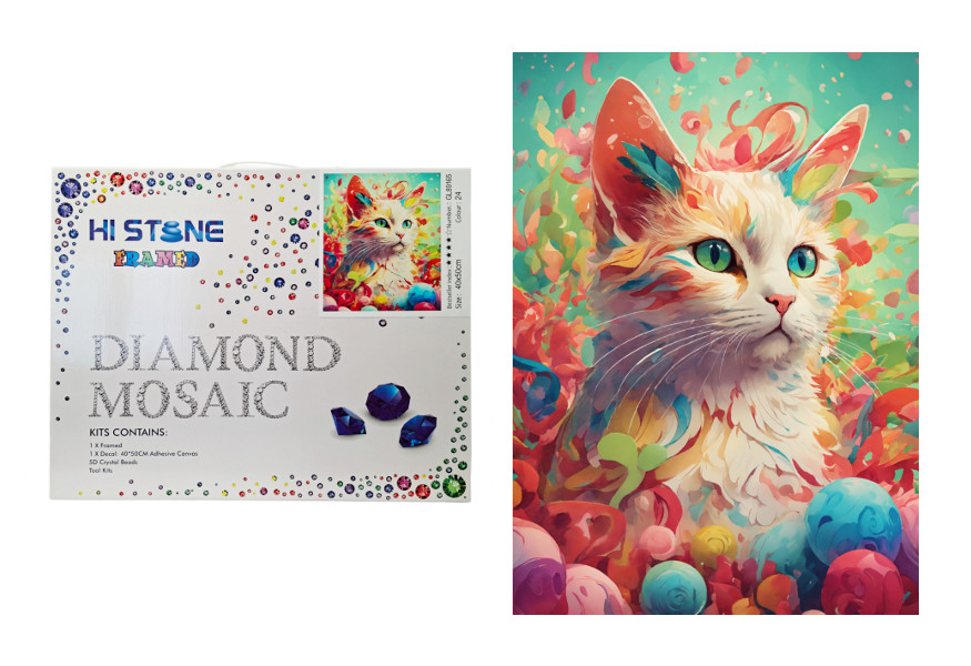Mozaika diamentowa Kot