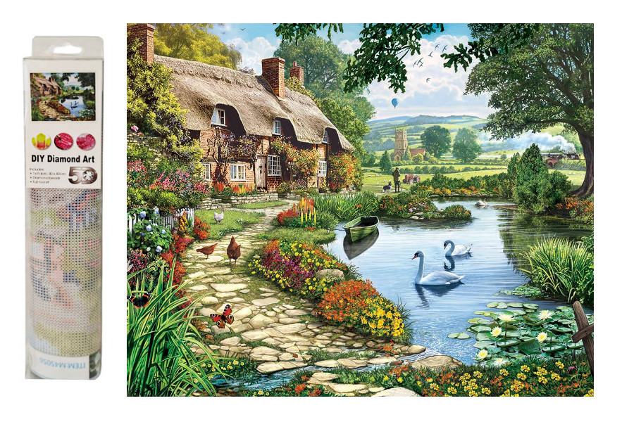 Mozaika diamentowa domek wiejski M45056