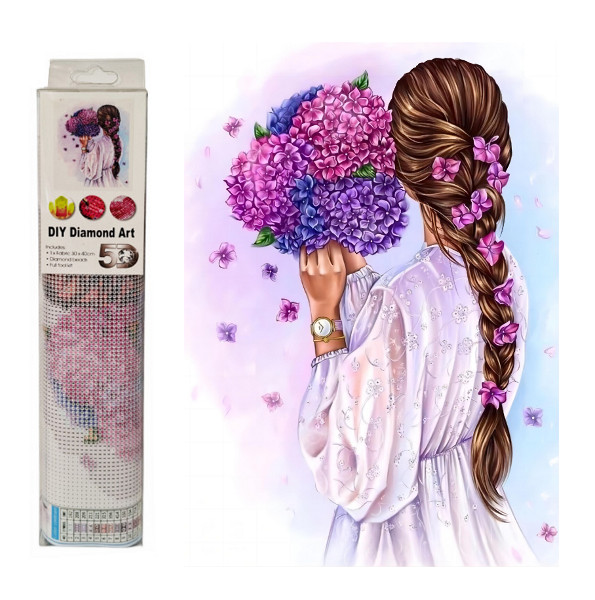 Mozaika diamentowa dziewczyna z kwiatami M45519