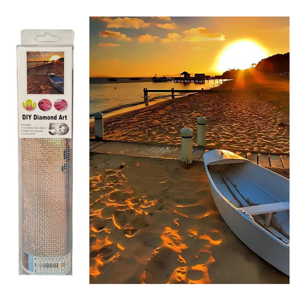 Mozaika diamentowa zachód słońca na plaży M45318