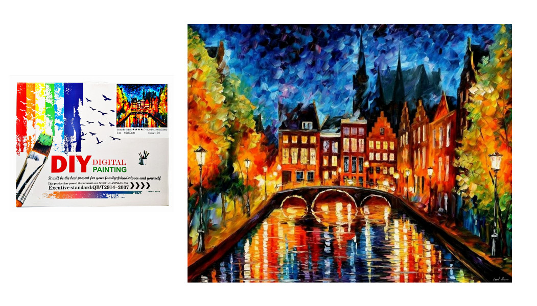 Malowanie po numerach Miasto nocą 30032