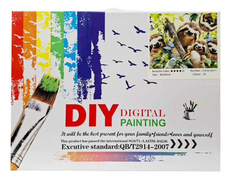 Malowanie po numerach Leniwce