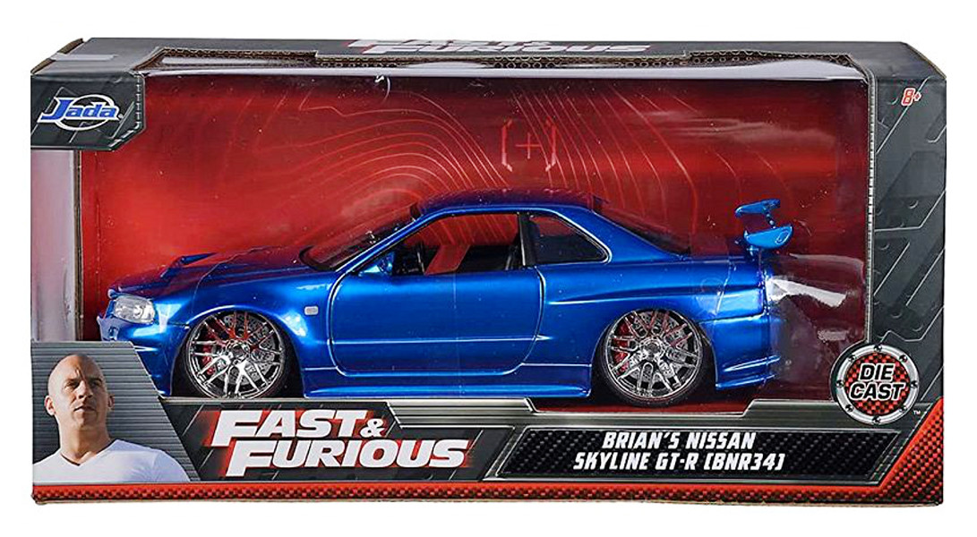 Jada F&F Nissan Skyline blue 2002 1:24