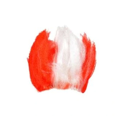 Peruka Afro Biało-Czerwoni
